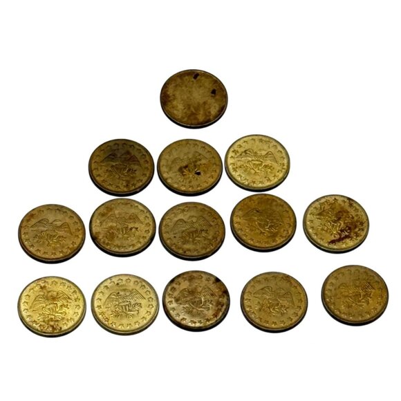 Tokens Metal Lot 18 No Cash Value Exonumia Amusement Car Wash - Picture 8 of 12